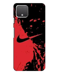 Чехол для Google Pixel 4 с картинкой «Красные брызги Nike»