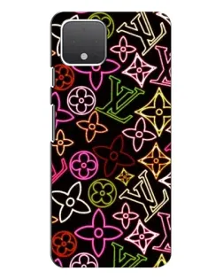 Чехол для Google Pixel 4 с картинкой «Неоновый микс Nike»