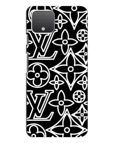 Чехол для Google Pixel 4 с картинкой «Черно-белый узор LV»