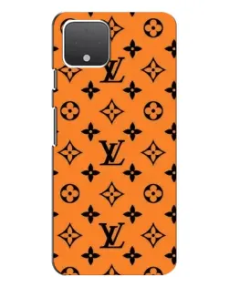 Чехол для Google Pixel 4 с картинкой «Оранжевый стиль LV»