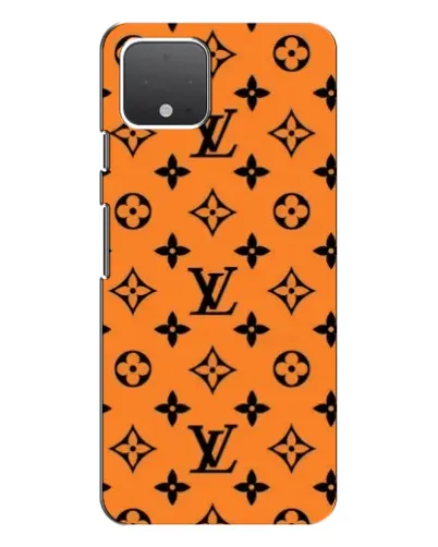 Чехол для Google Pixel 4 с картинкой «Оранжевый стиль LV»