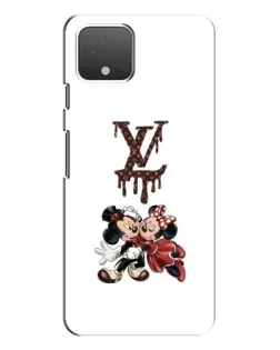 Чехол для Google Pixel 4 с картинкой «LV и Микки Маус»