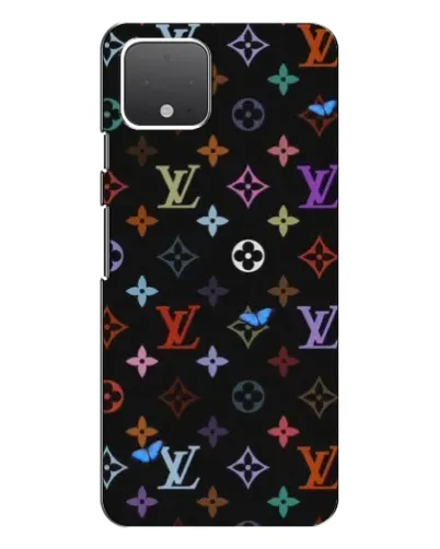 Чехол для Google Pixel 4 с картинкой «Цветная монограмма LV»