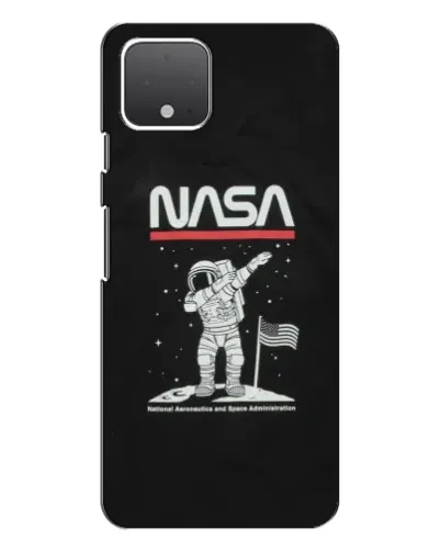 Чехол для Google Pixel 4 с картинкой «NASA — шагаем по Луне»