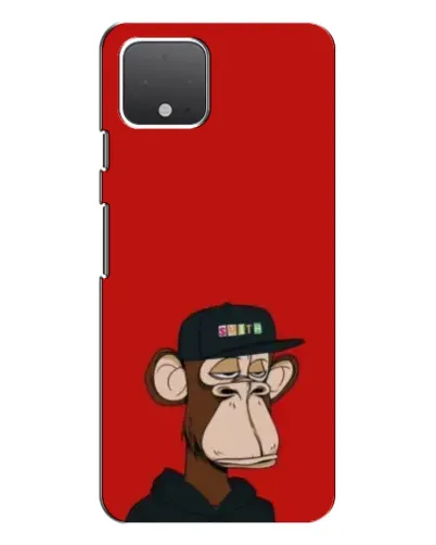 Чехол для Google Pixel 4 с картинкой «Bored Ape — красный фон»