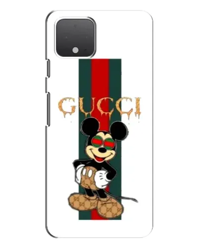 Чехол для Google Pixel 4 с картинкой «Микки Маус Gucci — полосы»