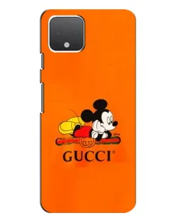 Чехол для Google Pixel 4 с картинкой «Микки Маус Gucci — оранж»