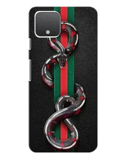 Чехол для Google Pixel 4 с картинкой «Gucci — змея на полосе»