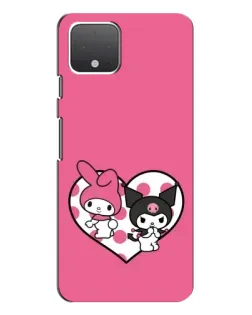 Чехол для Google Pixel 4 с картинкой «Kuromi и My Melody»