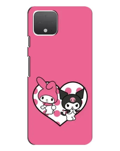 Чехол для Google Pixel 4 с картинкой «Kuromi и My Melody»