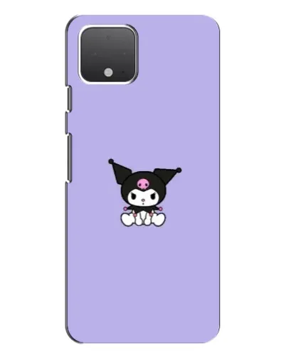 Чехол для Google Pixel 4 с картинкой «Kuromi — фиолетовый минимализм»