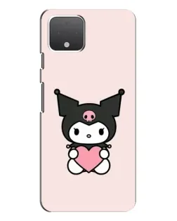 Чехол для Google Pixel 4 с картинкой «Kuromi и сердце»
