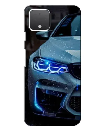 Чехол для Google Pixel 4 с картинкой «Взгляд BMW с синими фарами»