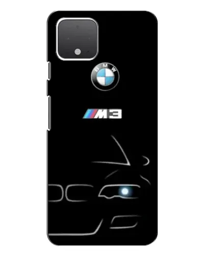 Чехол для Google Pixel 4 с картинкой «Минималистичный принт BMW M3»