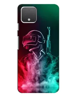 Чехол для Google Pixel 4 с картинкой «PUBG — огненный воин»