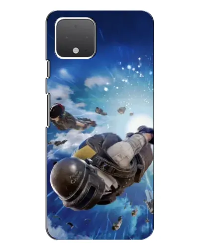 Чехол для Google Pixel 4 с картинкой «Десант PUBG — прыжок»