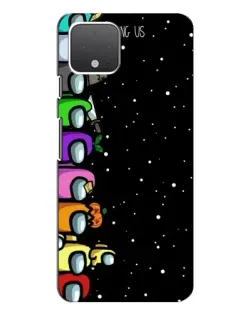 Чехол для Google Pixel 4 с картинкой «Команда Among Us»