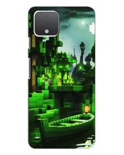Чехол для Google Pixel 4 с картинкой «Minecraft лесной пейзаж»