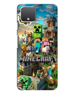 Чехол для Google Pixel 4 с картинкой «Замок Minecraft»