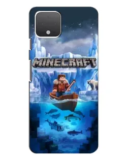 Чехол для Google Pixel 4 с картинкой «Minecraft ледяной мир»