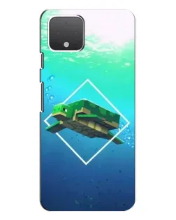 Чехол для Google Pixel 4 с картинкой «Черепаха Minecraft»