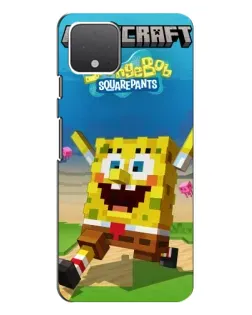 Чохол для Google Pixel 4 з картинкою «Губка Боб Minecraft»