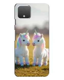 Чехол для Google Pixel 4 с картинкой «Пара единорогов»