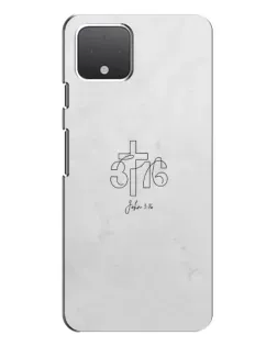 Чехол для Google Pixel 4 с картинкой «Иоанна 3:16 Крест»