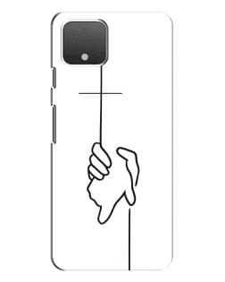 Чехол для Google Pixel 4 с картинкой «Рука держит»