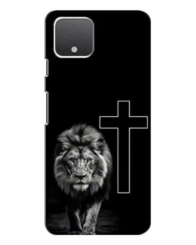 Чехол для Google Pixel 4 с картинкой «Лев и Крест»