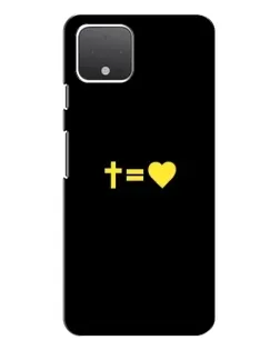 Чехол для Google Pixel 4 с картинкой «Сердце и Крест»