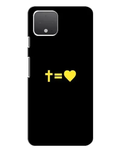 Чехол для Google Pixel 4 с картинкой «Сердце и Крест»