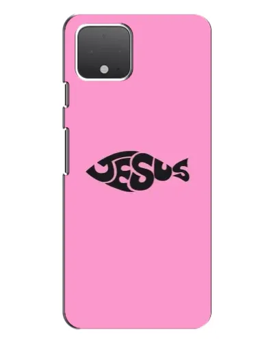Чехол для Google Pixel 4 с картинкой «Розовый символ  Jesus»