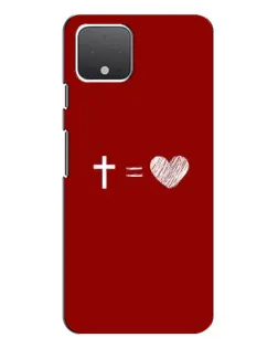 Чехол для Google Pixel 4 с картинкой «Уравнение любви»