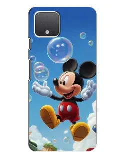 Чехол для Google Pixel 4 с картинкой «Mickey и мыльные пузыри»