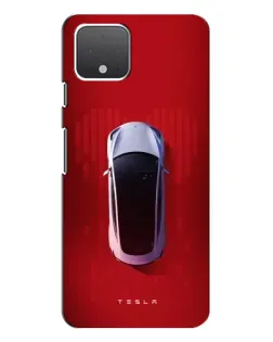 Чехол для Google Pixel 4 с картинкой «Tesla Top View»