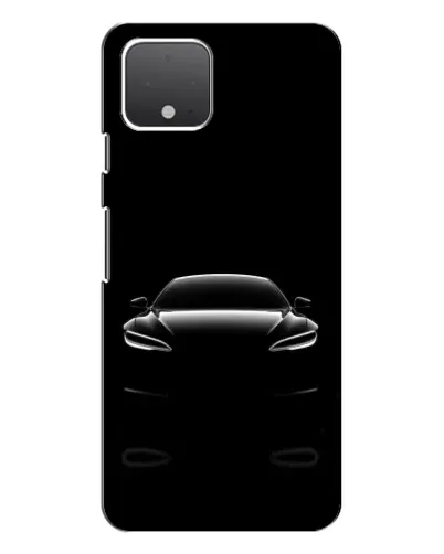 Чехол для Google Pixel 4 с картинкой «Силуэт Tesla Night»