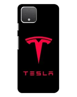 Чехол для Google Pixel 4 с картинкой «Tesla Red Logo»