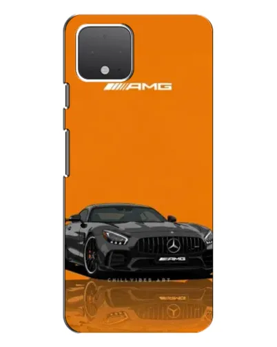 Чехол для Google Pixel 4 с картинкой «Оранжевый Mercedes AMG»