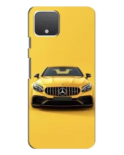 Чехол для Google Pixel 4 с картинкой «Желтый Mercedes GT»