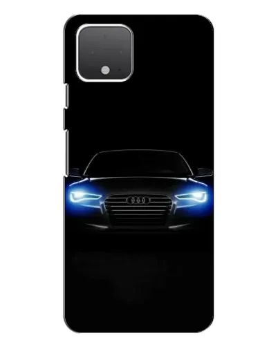 Чехол для Google Pixel 4 с картинкой «Audi в неоне»