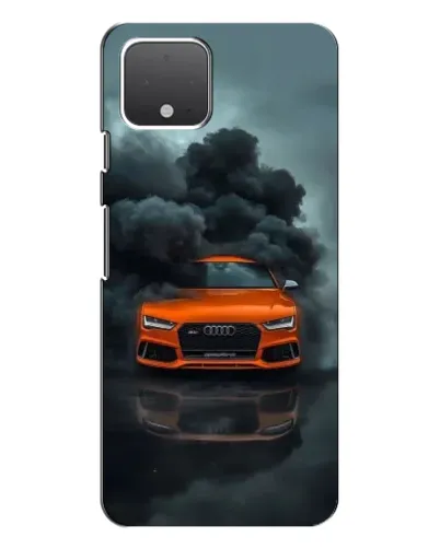 Чехол для Google Pixel 4 с картинкой «Audi в облаках дыма»
