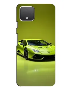 Чехол для Google Pixel 4 с картинкой «Салатовый Lamborghini Huracan»