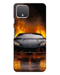 Чехол для Google Pixel 4 с картинкой «Lamborghini в огне»