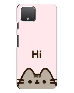 Чехол для Google Pixel 4 с картинкой «Пушин говорит Hi»