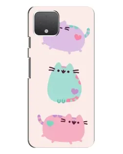 Чехол для Google Pixel 4 с картинкой «Pusheen трио»