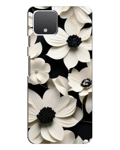 Чехол для Google Pixel 4 с картинкой «Объемные белые цветы»