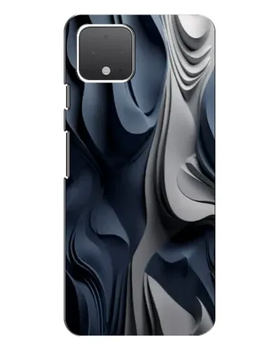 Чехол для Google Pixel 4 с картинкой «Объемные синие складки»