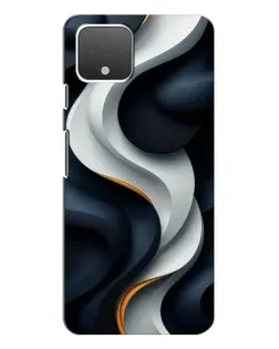 Чехол для Google Pixel 4 с картинкой «Объемные черно-белые ленты»