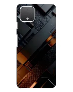 Чехол для Google Pixel 4 с картинкой «Черные геометрические блоки»